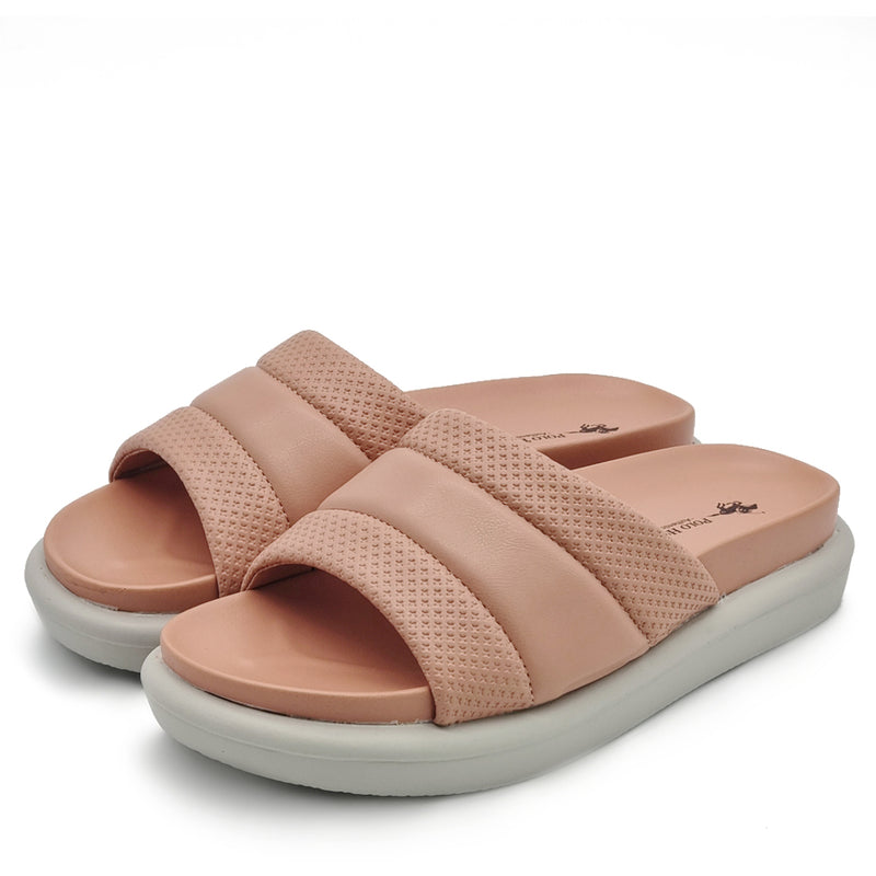 Load image into Gallery viewer, Puffy Pleather Slide Sandals

