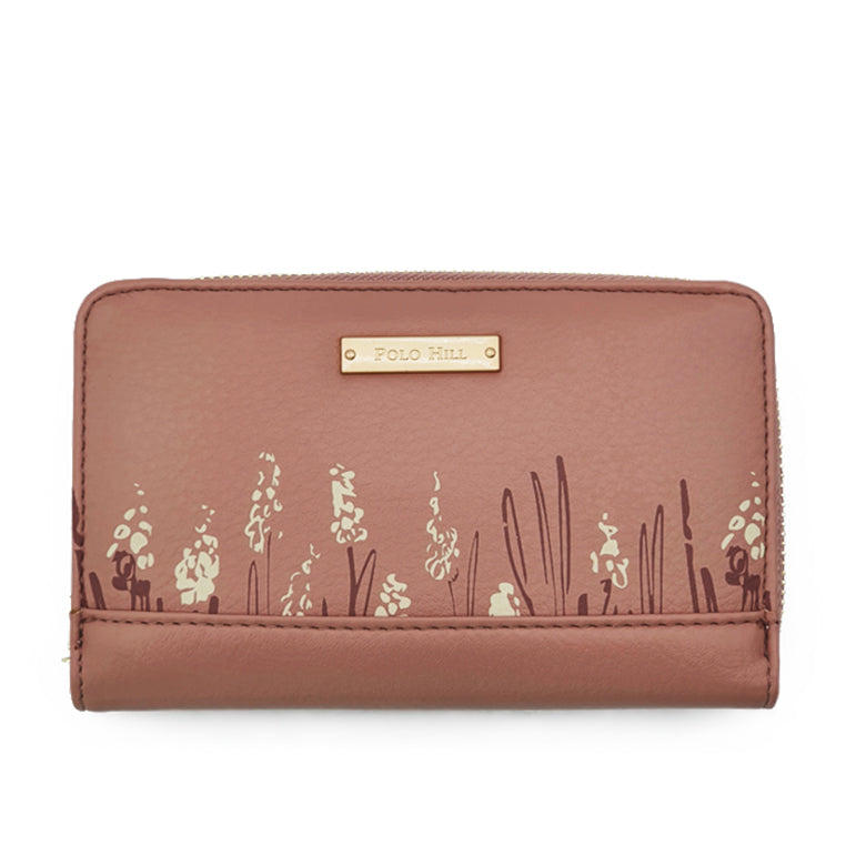 Snap Button Bi-Fold Wallet with Zipper