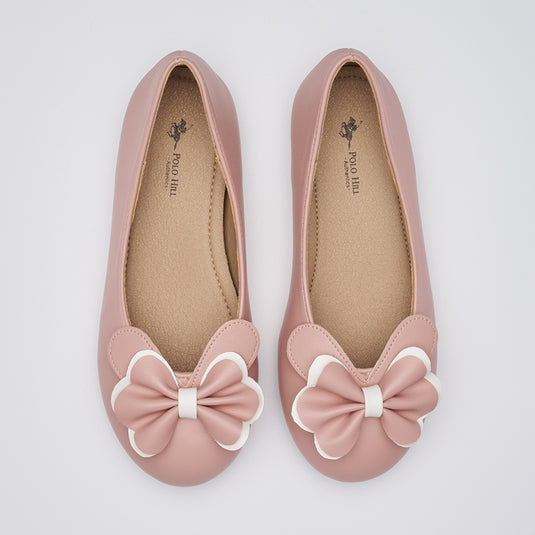 Kid Girl Dressy Bow Ballet Flats