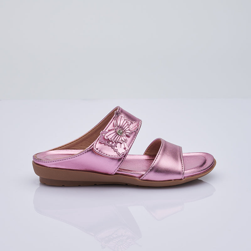 Load image into Gallery viewer, Kid Girl Two Band Slide Sandals
