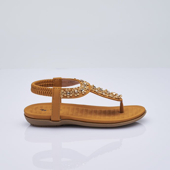 Kid Girl Elastic T-Strap Sandals