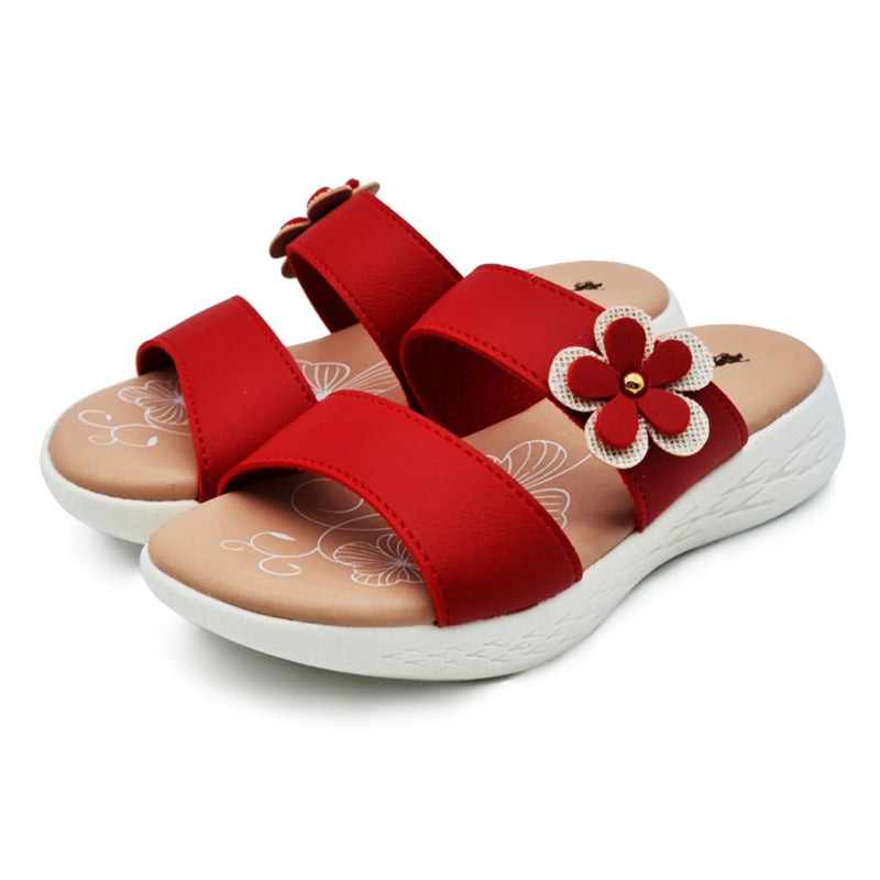 Load image into Gallery viewer, Kid Girl Two Band Flower Decor Sandals
