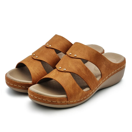 Lightweight Slide Wedge Sandals