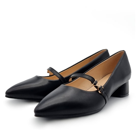 Front Strap Pointed Ballet Pumps