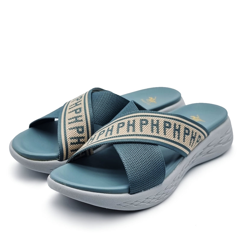 Load image into Gallery viewer, Woven Fabric Cross Band Sandals with Initials
