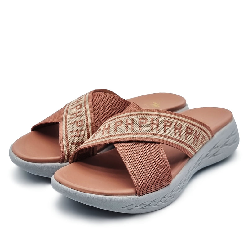 Load image into Gallery viewer, Woven Fabric Cross Band Sandals with Initials
