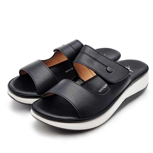 Two-Tone MidSole Sliders with Velcro Fastening