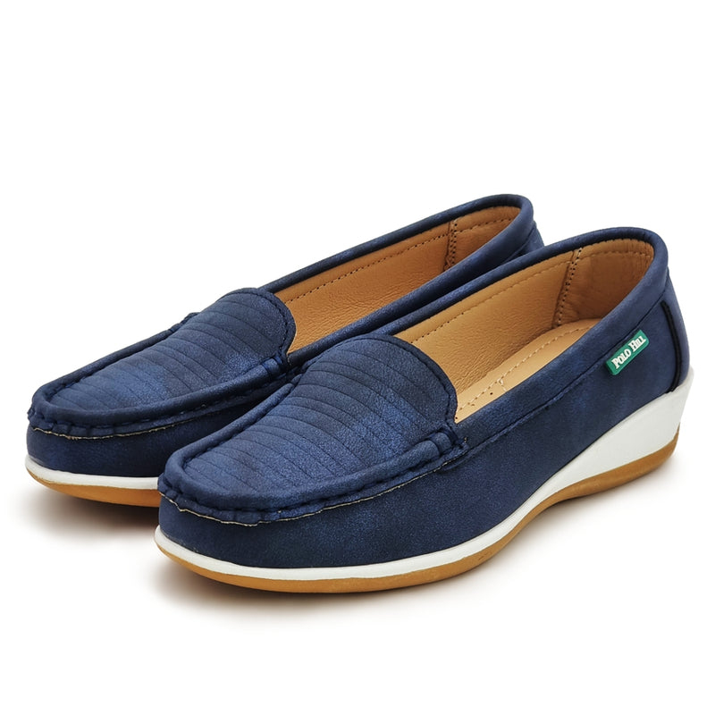 Load image into Gallery viewer, Paralleled Vamp Slip On Loafers
