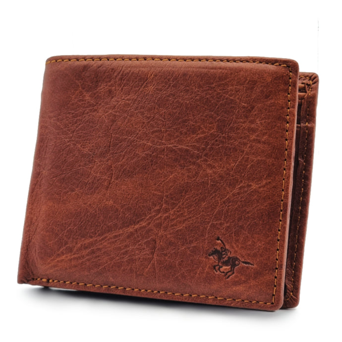 Mens Short Genuine Leather BiFold Wallet