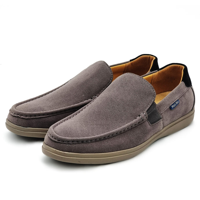 Textured Vamp Slip On Loafers