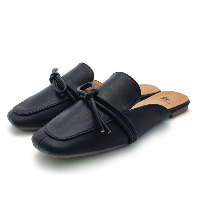 Slide On Flat Mule Heels
