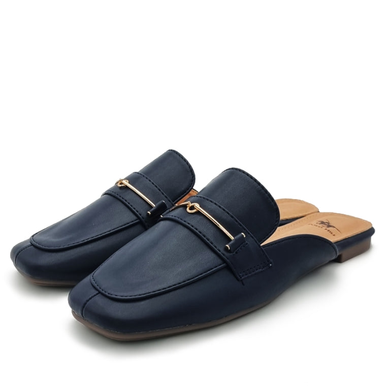 Slide On Flat Mule Heels
