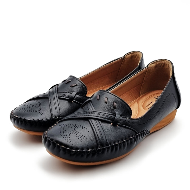 Load image into Gallery viewer, Crossed Vamp Loafers Shoes
