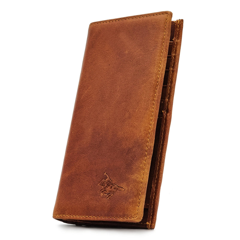 Load image into Gallery viewer, Leather Bi-Fold Long Wallet
