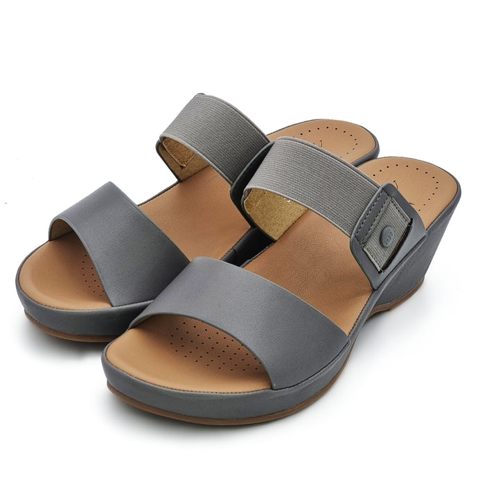 Two Band Wedge Sandals