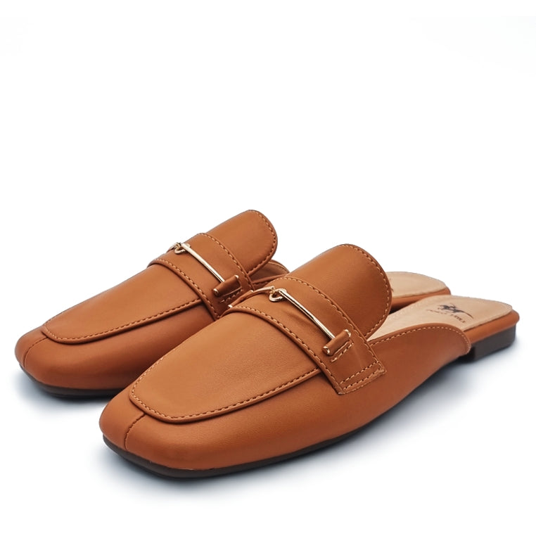 Slide On Flat Mule Heels