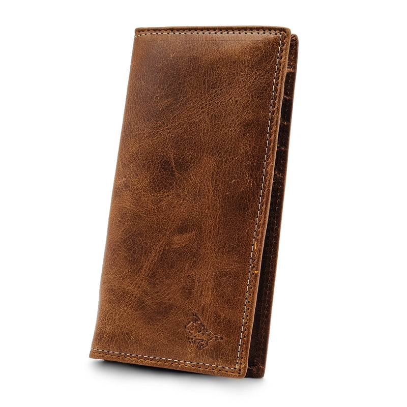 Load image into Gallery viewer, Genuine Leather Double Contrast Stitch Long Wallet
