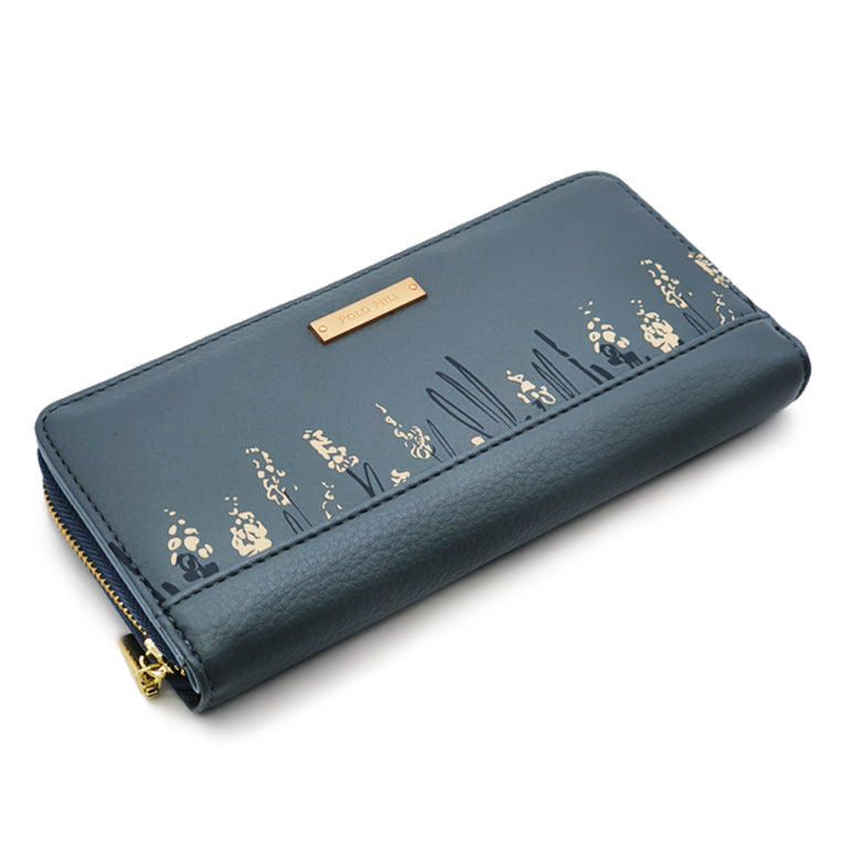 Load image into Gallery viewer, Long Snap Button Bi-Fold Wallet with Zipper
