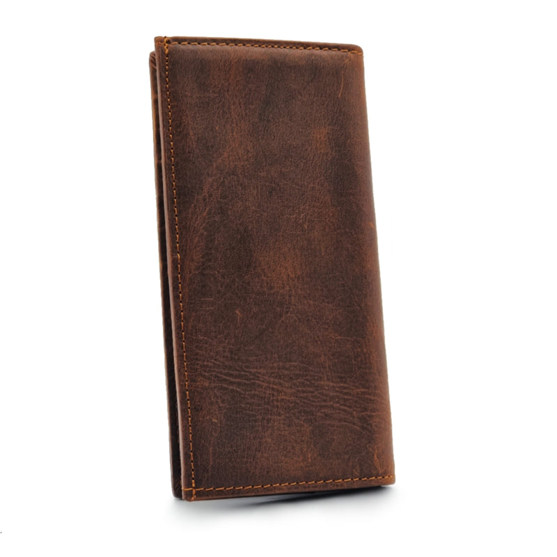 Load image into Gallery viewer, Mens Long Genuine Leather BiFold Wallet with Coin Compartment
