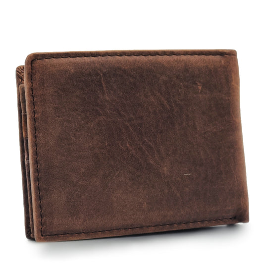 Mens Short Genuine Leather BiFold Wallet