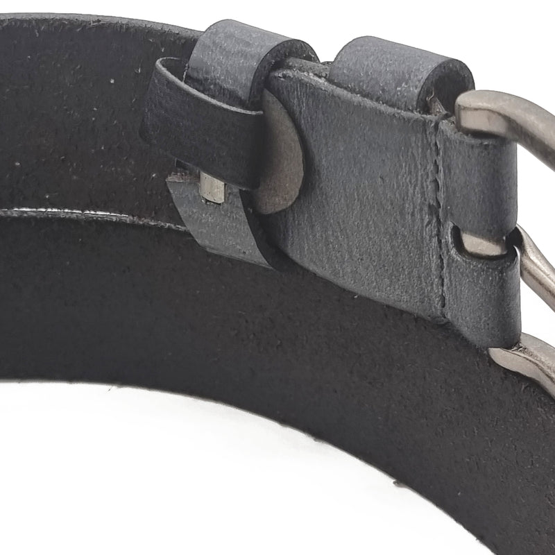 Load image into Gallery viewer, Genuine Textured Leather Tonal Buckle Pin Belt
