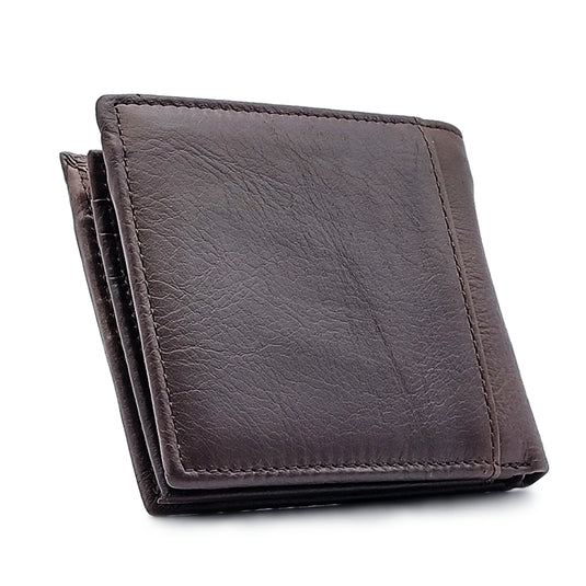 Genuine Leather BiFold Wallet - Coin Pouch