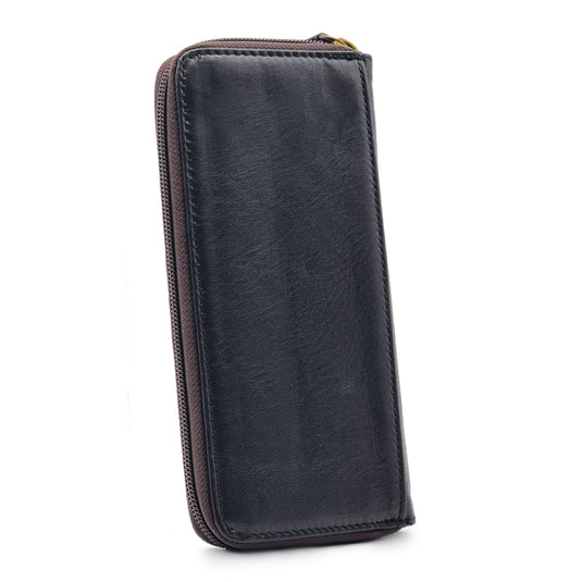Genuine Leather Long Ziparound Wallet