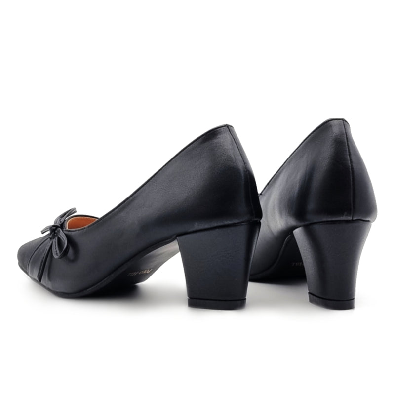 Load image into Gallery viewer, Round Toe Bow Tie Heels
