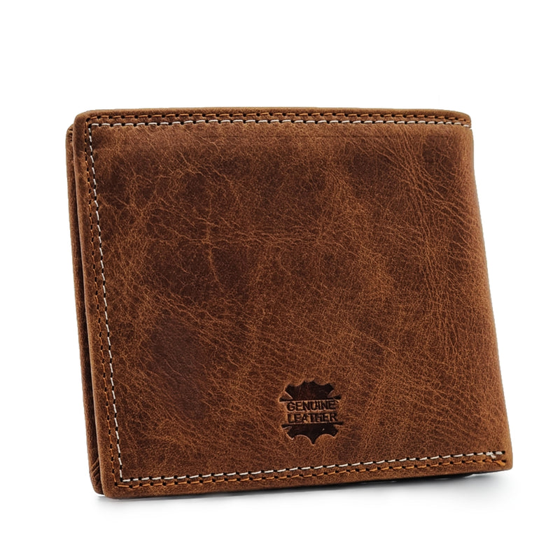 Load image into Gallery viewer, Genuine Leather Double Stitch BiFold Wallet
