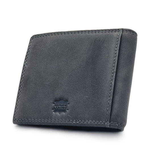 Genuine Leather Black RFID Protected BiFold Wallet