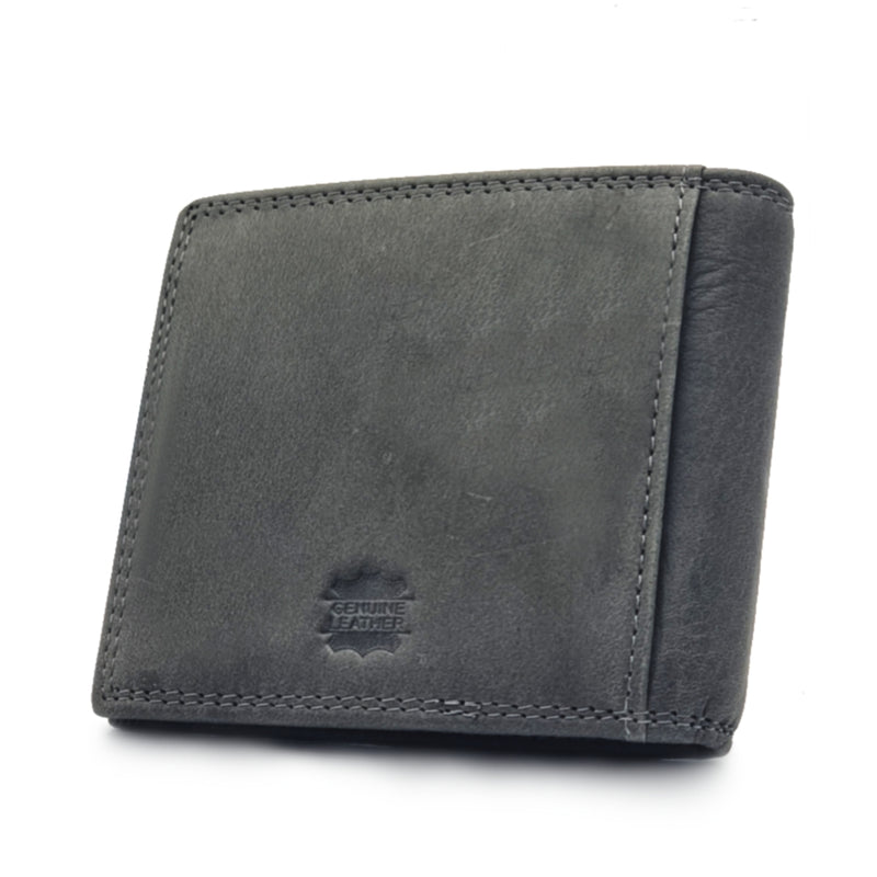 Load image into Gallery viewer, Genuine Leather Black RFID Protected BiFold Wallet
