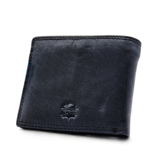 Genuine Leather Black BiFold Wallet