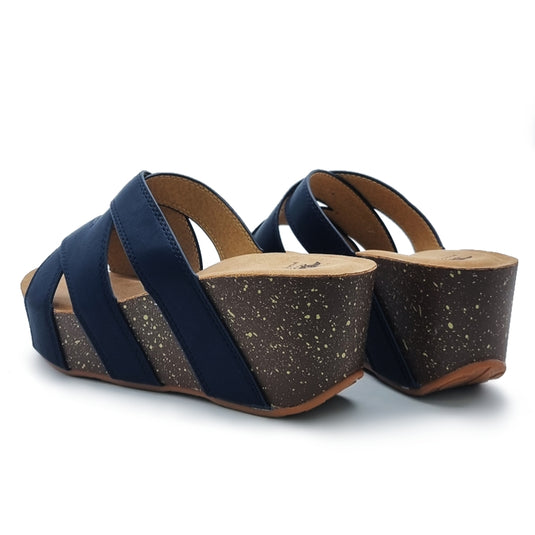 Criss-Cross Band Platform Wedges