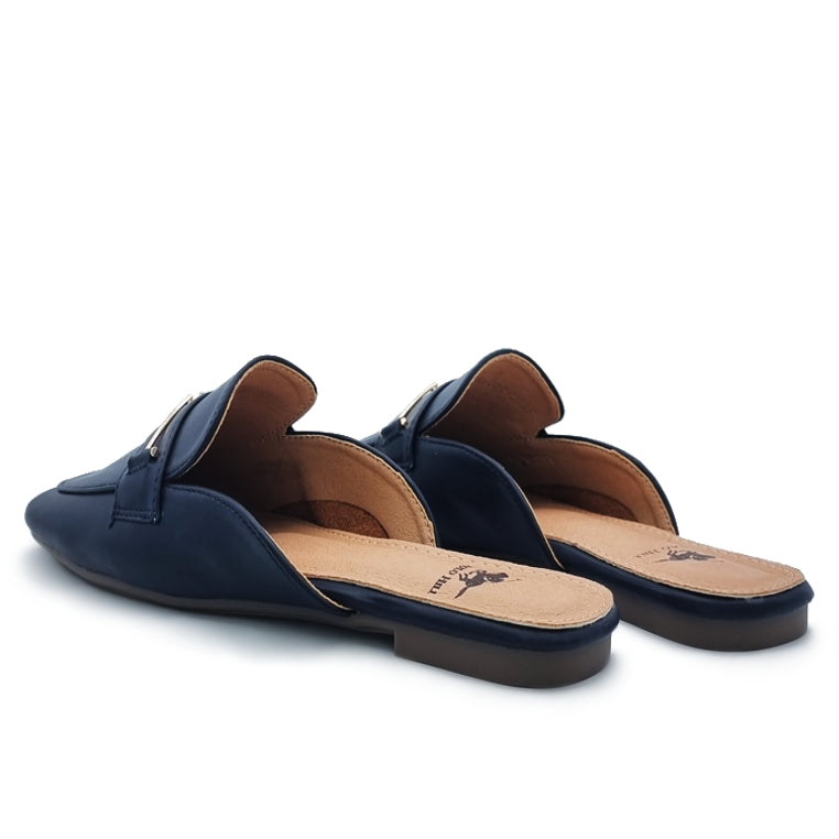 Slide On Flat Mule Heels
