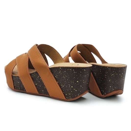 Criss-Cross Band Platform Wedges