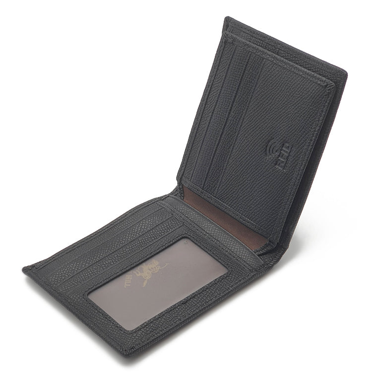 Genuine Leather RFID Blocking Business Bifold Wallet with Gift Box - ID Windows