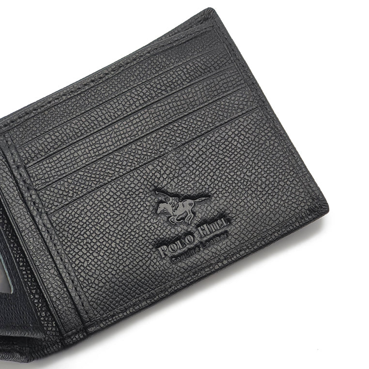 Genuine Leather RFID Blocking Business Bifold Wallet with Gift Box - ID Windows