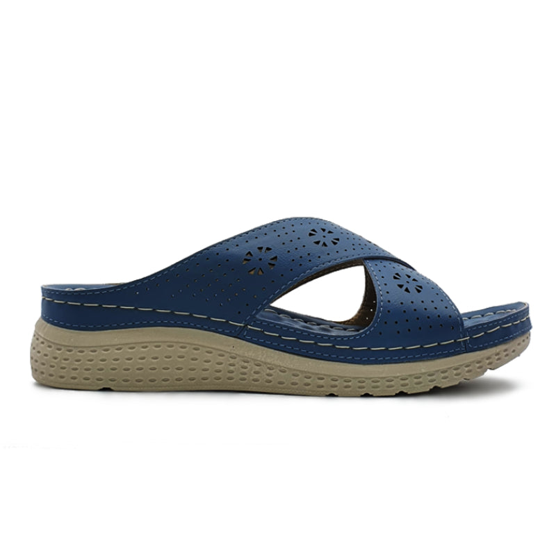 Lightweight Cross Strap Wedge Sandals