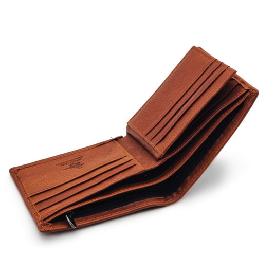 Mens Short Genuine Leather BiFold Wallet