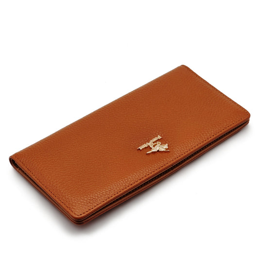 Genuine Leather Slim Long BiFold Wallet