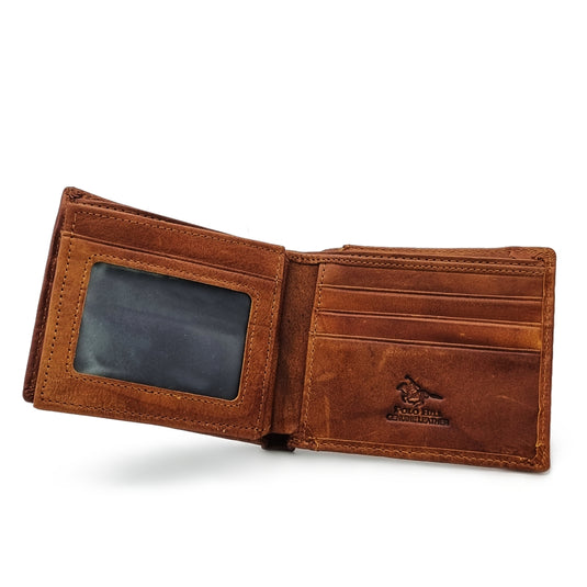Genuine Leather Short BiFold Wallet - Card Slots