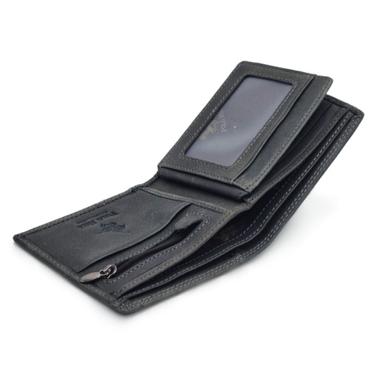 Genuine Leather Black RFID Protected BiFold Wallet