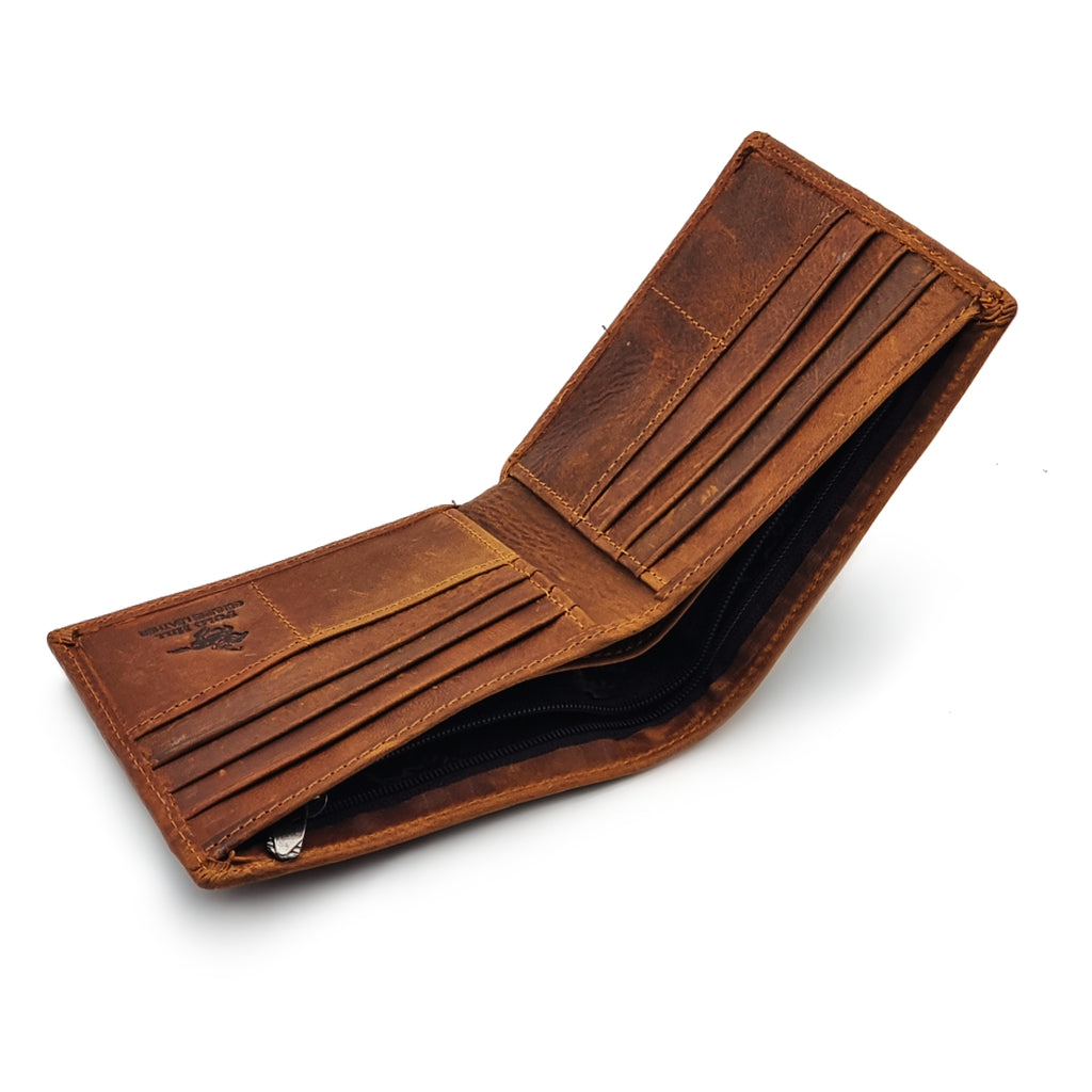 Genuine Leather BiFold Wallet with Front Pocket