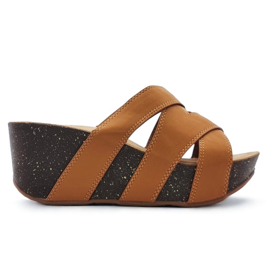 Criss-Cross Band Platform Wedges