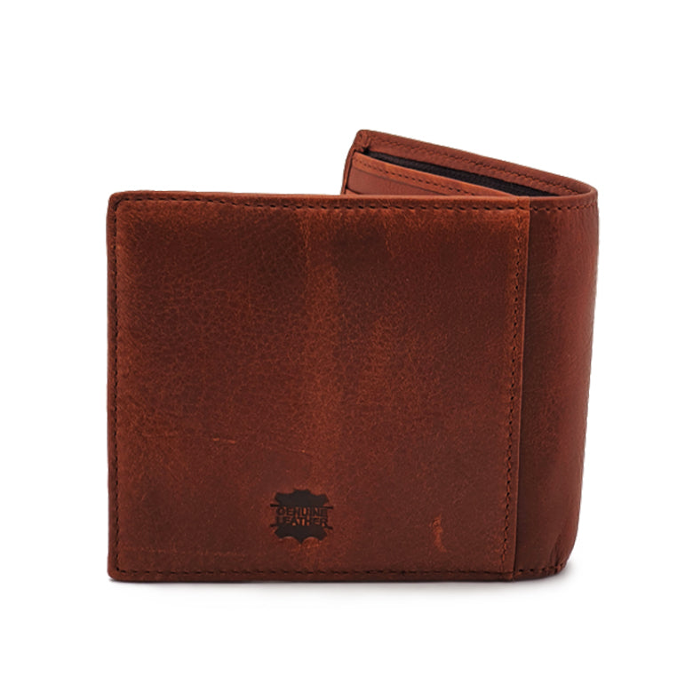 Genuine Leather RFID Blocking Bifold Wallet with Gift Box - Coin Pouch
