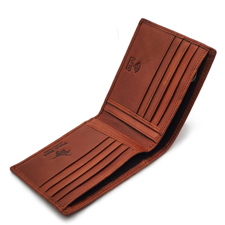 Genuine Leather RFID Blocking Bifold Wallet with Gift Box - Basic