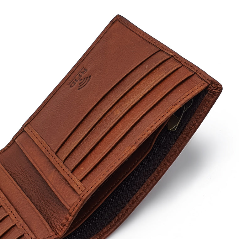 Genuine Leather RFID Blocking Bifold Wallet with Gift Box - Basic
