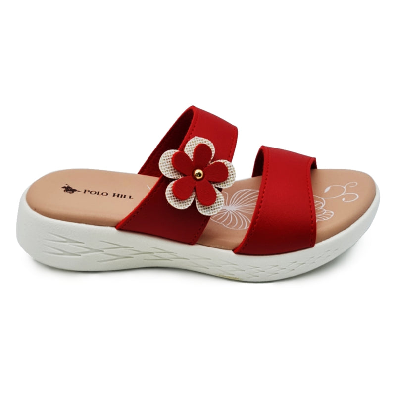 Load image into Gallery viewer, Kid Girl Two Band Flower Decor Sandals
