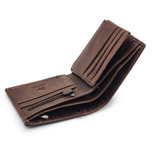 Mens Short Genuine Leather BiFold Wallet