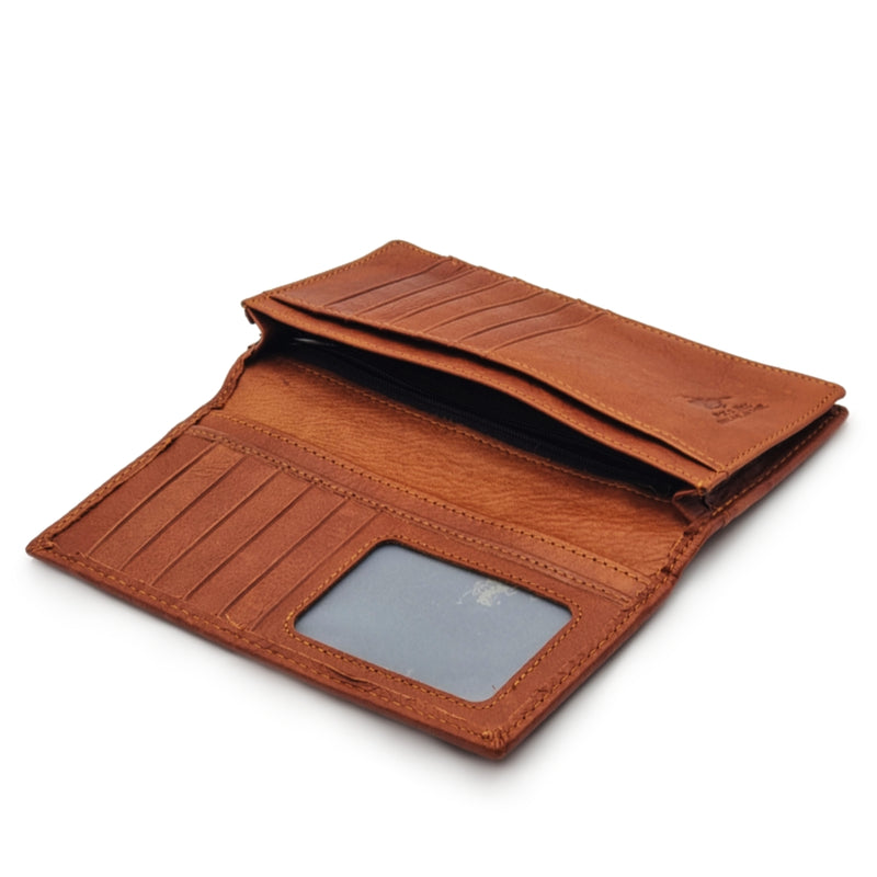 Load image into Gallery viewer, Mens Long Genuine Leather BiFold Wallet
